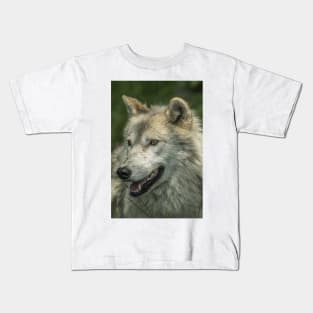 Arctic Wolf Portrait Kids T-Shirt